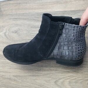 Gabor Black Suede Ankle Booties
